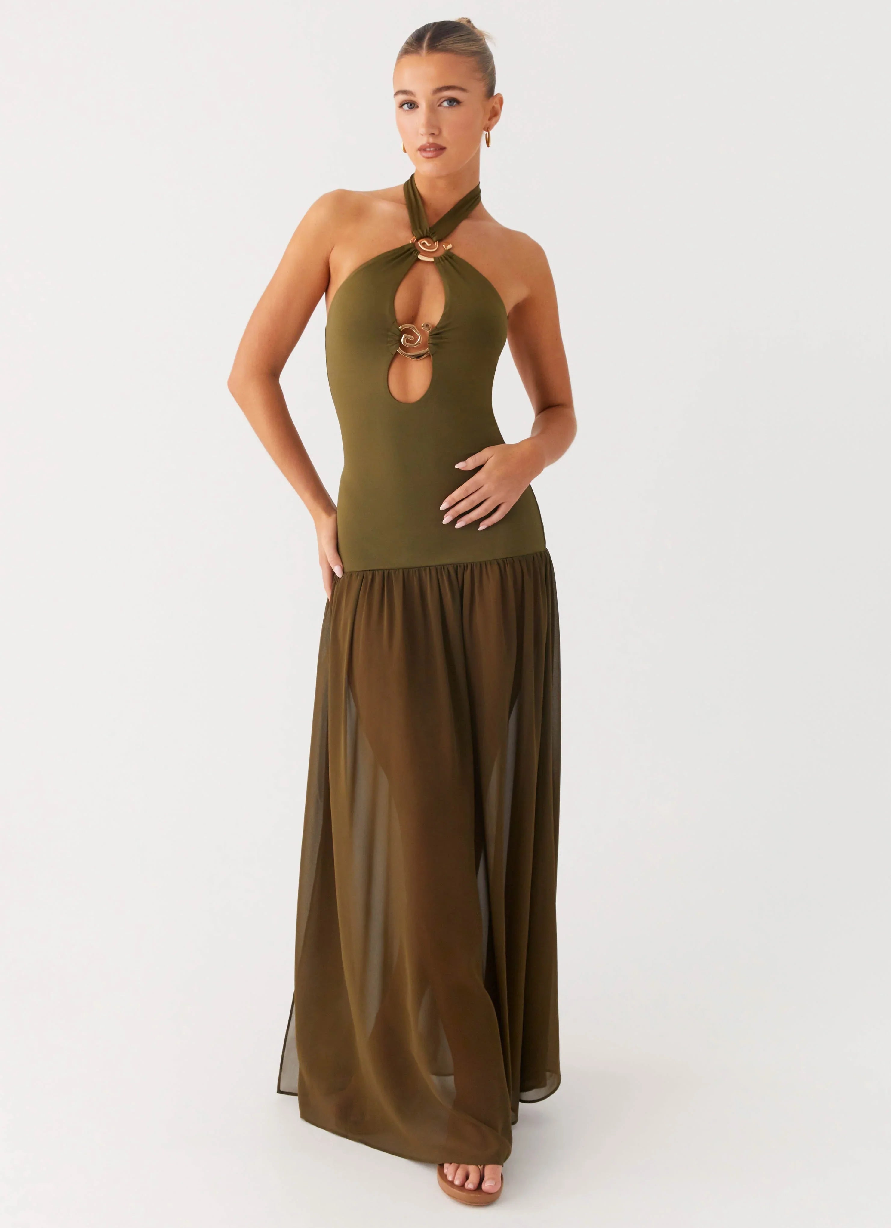 Cypress Kiss Maxi Dress - Khaki