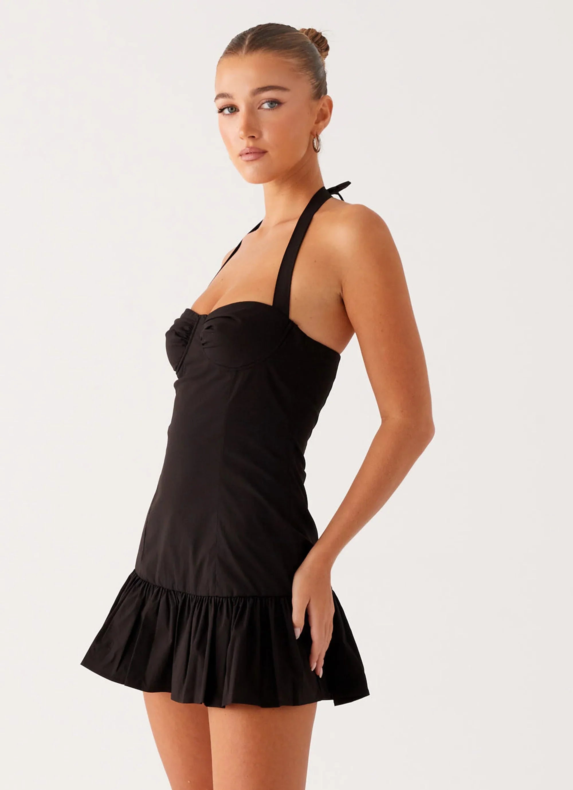 Cheryl Bustier Mini Dress - Black