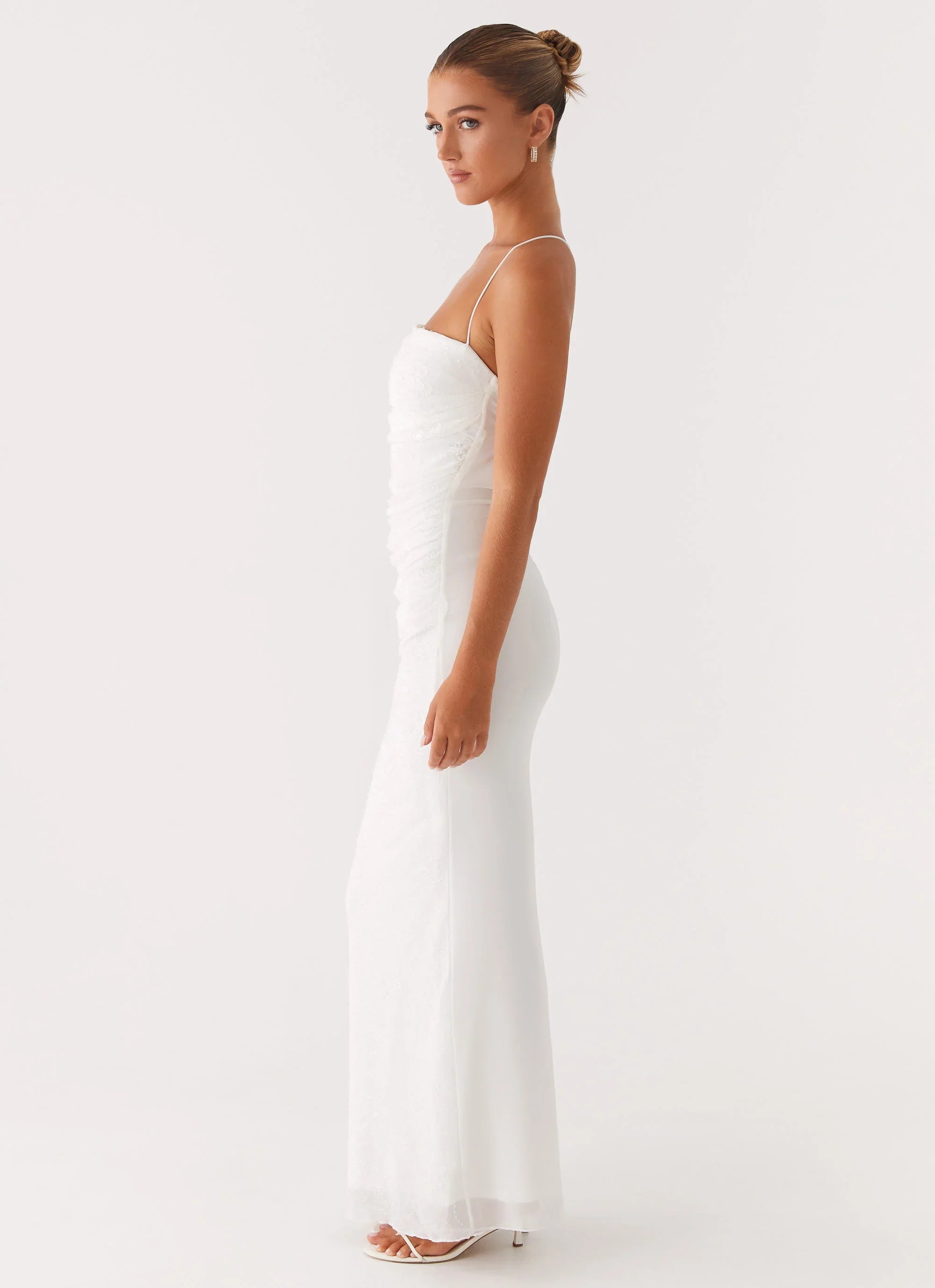 Paxton Beaded Maxi Dress - White