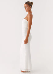 Paxton Beaded Maxi Dress - White
