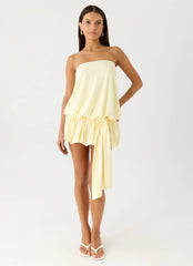 Mazie Strapless Mini Dress - Yellow