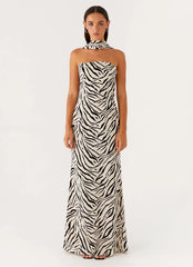 Jigsaw Strapless Maxi Dress - Zebra