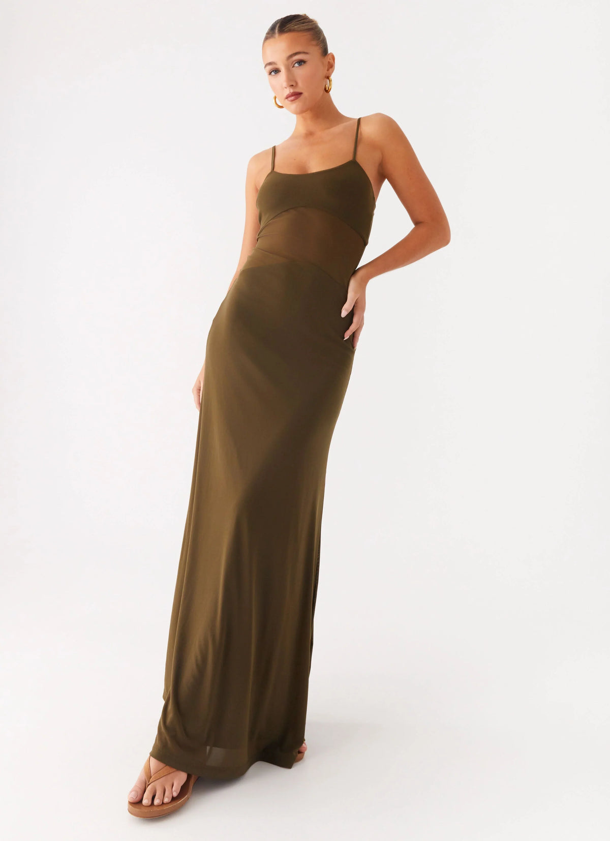 Starfall Maxi Dress - Khaki