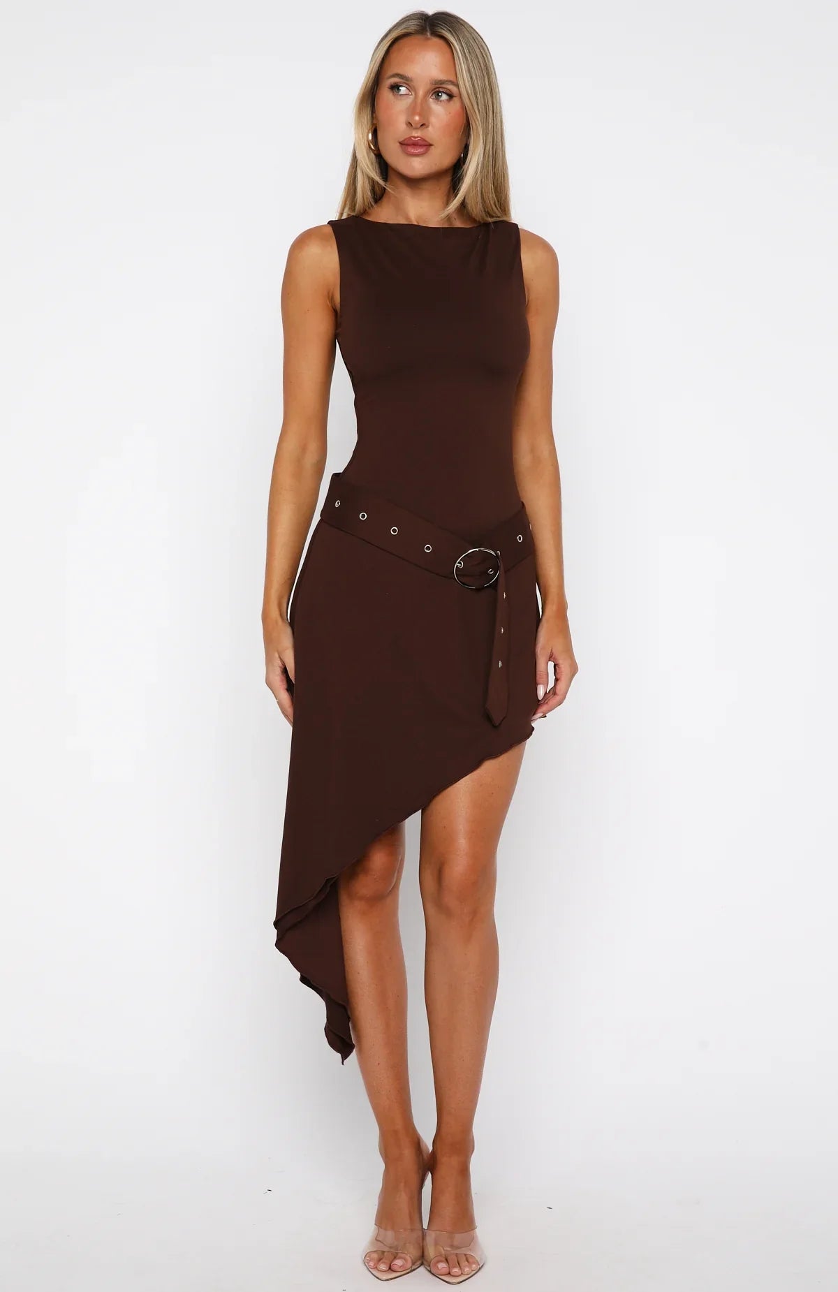 Worth My Time Midi Dress Chocolate