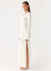 Kova Knit Maxi Dress - White