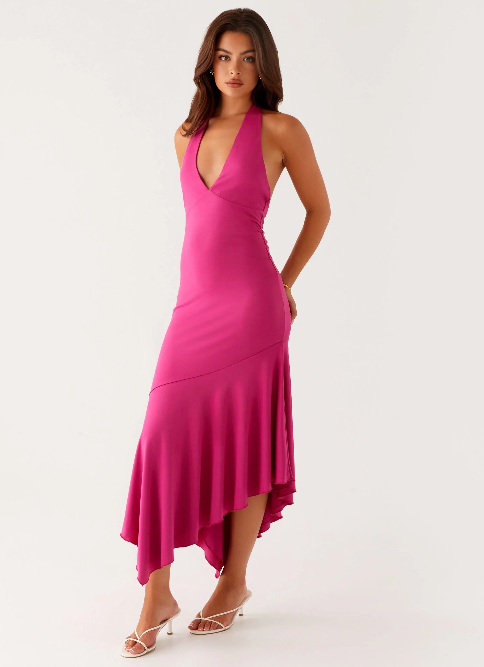 Perdita Midi Dress - Fuchsia